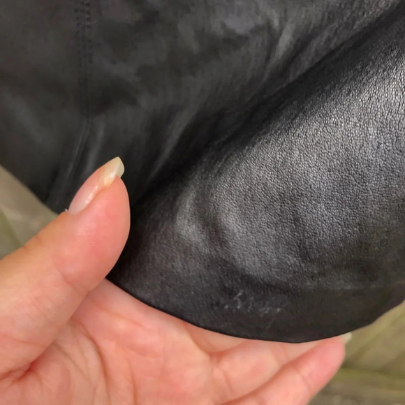 THEORY BRISTOL LEATHER RAGLAN TOP - Picture 9 of 10